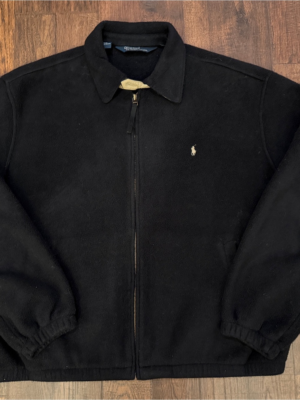 Vintage 90s Polo Ralph Lauren Polartec Harrington Jacket Men’s XL Black USA